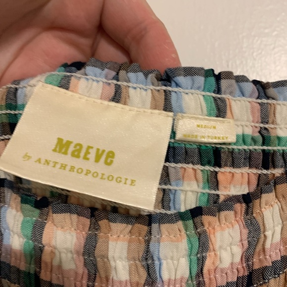 ✨ Anthropologie Cerie Smocked Midi Dress Sz M - Picture 9 of 10